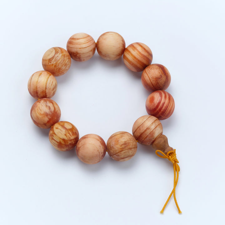 Thuja Sutchuenensis Buddha's Head Bracelet - Calming, Purification, Wood, Fortune, Wisdom