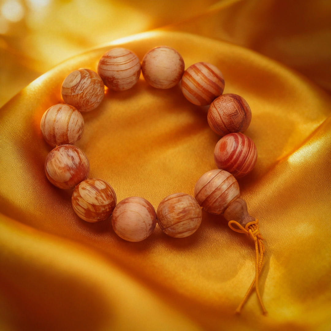 Dragon's Blood Wood Gourd Bracelet - Protection, Longevity & Calming Fortune