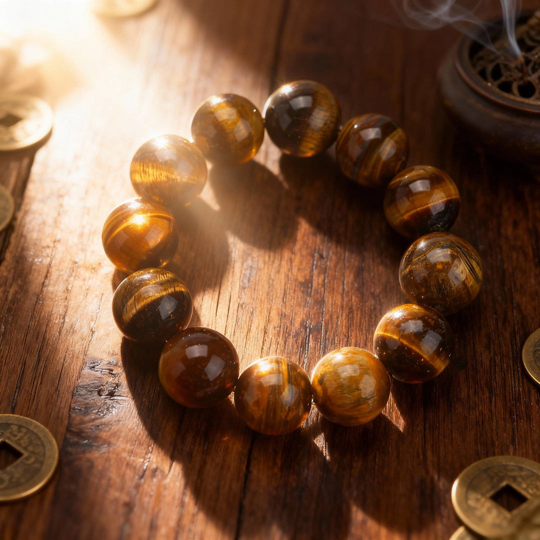 Bold Tiger's Eye Bracelet - Professional Decisiveness & Guardian Presence