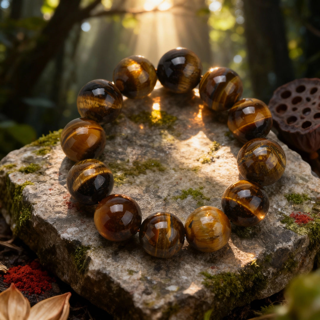 Bold Tiger's Eye Bracelet - Professional Decisiveness & Guardian Presence