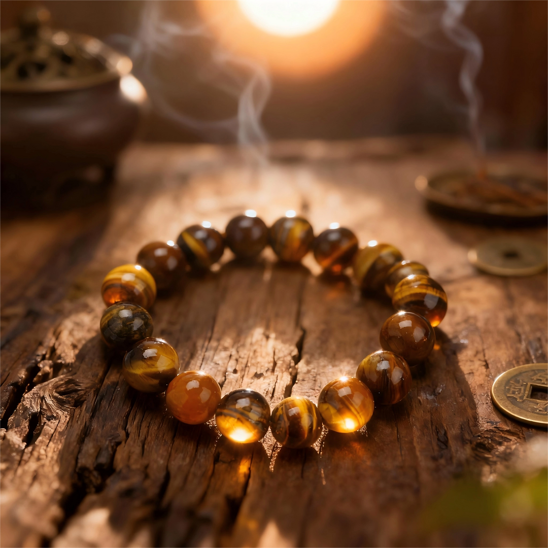 Tiger's Eye Stone Bracelet - Courage, Focus & Steadfast Protection