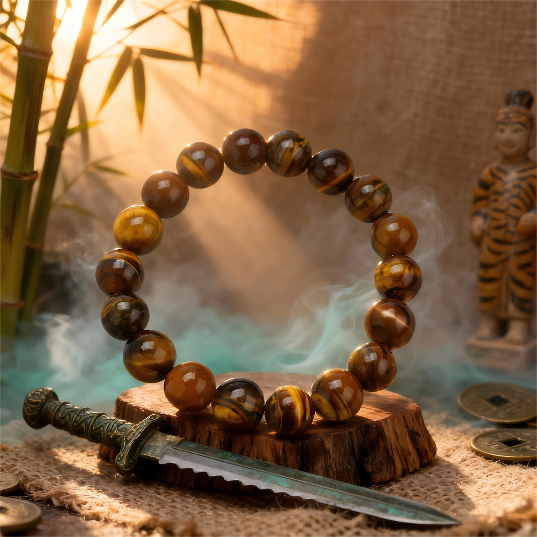 Tiger's Eye Stone Bracelet - Courage, Focus & Steadfast Protection