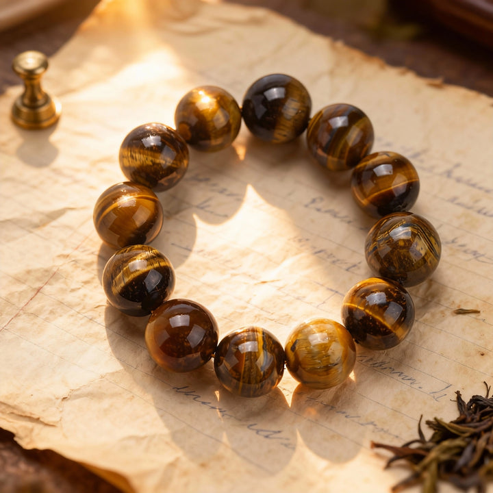 Bold Tiger's Eye Bracelet - Professional Decisiveness & Guardian Presence