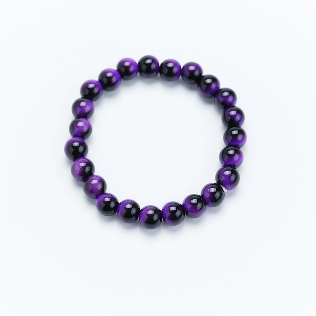Purple Tiger's Eye Bracelet - Rare Courage, Confidence & Spiritual Wisdom