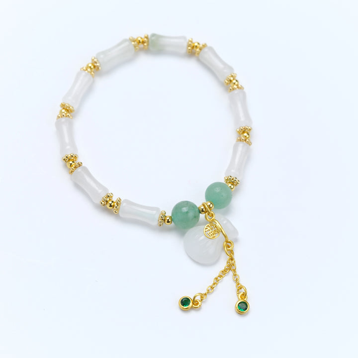 White Chalcedony Fortune Bag Bracelet - Step-by-Step Success, Wealth Attraction
